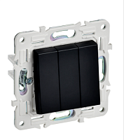 SKANDY Выключ. 3-кл. 10А SK-V11Bl черн. IEK | код SK-V30-0-10-K02 | IEK