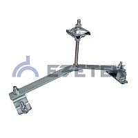 Держатель проводника круглого 8-10 мм для конька опорный, оцинкованная сталь | код 70845 | ЕЗЕТЕК