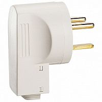 Вилка пластиковая 2К+З - 32 А - выход кабеля сбоку - слоновая кость | код. 055802 | Legrand