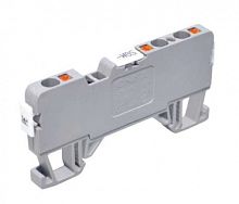 OPK 2,5C Клеммник пруж.быстрозажимной (Push in), 4-х выводной, 2,5мм.кв., (красный) | код 1020280 | ONKA