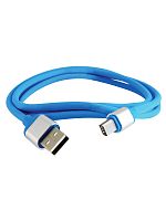 Дата-кабель, ДК 17, USB - USB Type-C, 1 м, силиконовая оплетка, голубой, TDM | код SQ1810-0317 | TDM