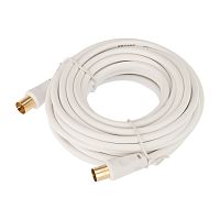 Шнур ТВ гнездо - ТВ штекер, длина 7 метров, белый REXANT | код 18-0006 | REXANT