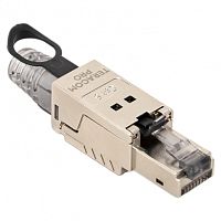 Коннектор TERACOM PRO полевой заделки RJ-45 (8P8C) экранированный STP для кабеля Cat.6 | код TRP-PLUG-6STP-FST | EKF