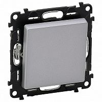 Выключатель 1-клавишный VALENA LIFE, скрытый монтаж, алюминий | код. 752601 | Legrand