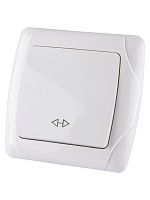 Перекрестный выключатель 1-кл. 10А белый Онега TDM | код SQ1805-0062 | TDM