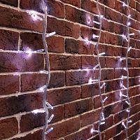 Гирлянда светодиодный Дождь 2х3 м, эффект водопада, прозрачный провод, 24В, диоды белые | код 235-435 | Neon-Night