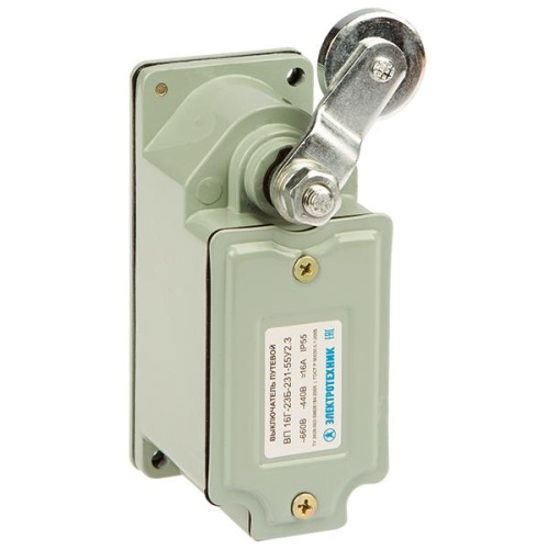 Выключатель путевой ВП16Г-23Б-231-55 У2.3 рычаг с роликом без сальника ход вправо самовозврат | код. ET001525 | Электротехник