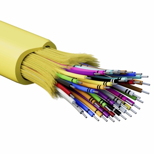 Кабель волоконно-оптический, распределительный, арамидные упрочняющие нити, для внутренней прокладки, нг(А)-HF, 36 ОВ, категорияOS2 | код RNDT9C36YL01-E | DKC