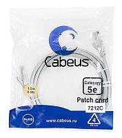 Cabeus PC-FTP-RJ45-Cat.5e-3m Патч-корд F/UTP, категория 5е, 2xRJ45/8p8c, экранированный, серый, PVC, 3м | код 7264c | Cabeus