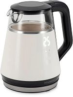 Чайник электрический Hyundai HYK-G3013 1.0л. 2200Вт белый/черный корпус: стекло | код 1989656 | HYUNDAI