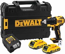 Дрель-шуруповерт DeWalt DCD708D2T-QW 340Вт аккум. патрон:быстрозажимной (кейс в комплекте) | код 2045321 | DEWALT