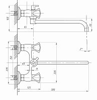 Смеситель для душа ПРОФСАН ПСМ-179-38 ДУШ тип См-ДшДРНШл | код PSM-179-38 | PROFSAN