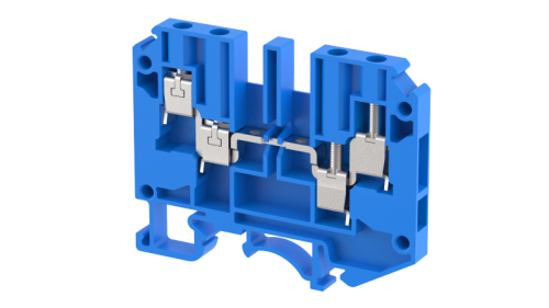 Клемма проходная винтовая 4 мм2, на 4 подключения, синяя KUT4-2X2(B) | код 1102060001 | Elmex Клемма проходная винтовая 4 мм2, на 4 подключения, синяя KUT4-2X2(B) | код 1102060001 | Elmex