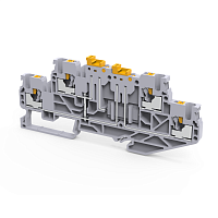 Клемма 2х-ярусная push-in OptiClip CPDLK-2,5-2L-MT-N-I-S-серый | код 331874 | КЭАЗ