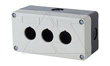 Корпус для поста кнопочного, пластик, серый/черный, 3 места, 138.5?72.5?58.5mm, IP65 | код XK-A3/-Y | АРТ