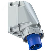 Вилка настенная 63А/230V/1P+N+E/IP67 | код 533-6 | PCE