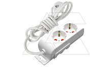 Ri-tech - Удлинитель 2x2P+E, нем. ст., со шторками, кабель 3x1,5мм?, 3м, белый | код 001-175-214002-03-00 | Mutlusan