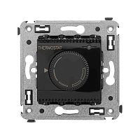 Термостат для теплых полов в стену, Avanti, Черный квадрат | код 4402163 | DKC