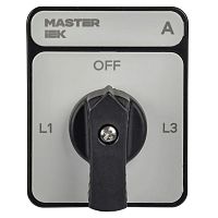 Переключатель кулачковый 63А (сх. 98) стандартная черн. рукоятка MASTER IEK MI-CS10-063-098-K02