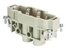 Вилочная контактная вставка REVOS POWER, Size 16, винтовая фиксация, 4-/2- полюсов + РЕ, 400/690 V, 82/16 A, материал контактов: медный сплав, тип покрытия контактов: серебро | код 72.215.0653.0 | Wieland