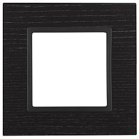 Рамка на 1 пост, дерево, Эра Elegance, чёрн.дерево+антр, 14-5301-05 | код Б0034565 | ЭРА