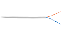 Кабель NETLAN UTP 2 пары, Кат.5, внутренний, PVC, одножильный, 100МГц, 1м | код _EC-UU002-5-PVC-GY_SL001 | NETLAN