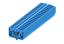 254314 Клемма TB 1-1 проходная фронт. подключение с защелк.ножками, сеч. 2.5мм2, син., шт | код 254314 | SUPU