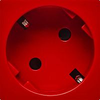 Розетка с заземлением - винтовые зажимы - со шторками 16А 250В - 45°- 2 модуля - красный | код 4525052 | Legrand