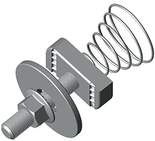 Комплект соединительный 12х40 для STRUT-профиля с конусной пружиной TDZ EKF | код ksst12x40-TDZ | EKF