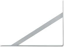 Уголок-кронштейн усиленный белый 400х280 мм | код 66088 | FIT