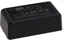 Источник питания AC-DC, 30.2Вт, вход 85...264В AC 47...440 Гц, 120...370B DC, выход 48В/0.63А, изоляция 3000В AC, в корпусе на плату 69.5x39x24мм, -30...+70C | код IRM-30-48 | MeanWell