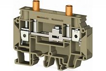 375 592, Клеммник измерительный с 2-мя тест.разъемами, 6мм.кв., (серый), WGO 2 | код 0.0.0.3.75592 | KLEMSAN