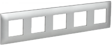 SKANDY Рамка 5-мест. SK-F05S сереб. IEK | код SK-M52-K23 | IEK