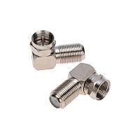 Переходник антенный, (штекер F - гнездо F), угловой, (5шт.) (пакет) PROconnect | код 05-4203-4-9 | PROCONNECT