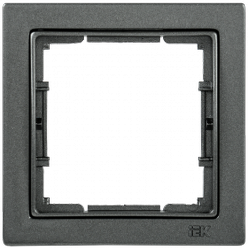 РУ-1-БА Рамка одноместная квадратная BOLERO Q1 антрацит | код EMB12-K95-Q1 | IEK