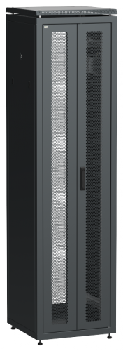 ITK LINEA N 47U 600х600мм распаш. перф. дв. задн. перф. чер. | код LN05-47U66-2PP | ITK by IEK