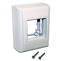 Базовый настенный бокс на 1 модуль Mosaic 45x45, с боковыми стенками, белый | код LAN-WA-RMB-F45/B-WH | LANMASTER