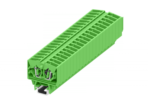 254366 Клемма TB 1-1 проходная на малую DIN-рейку SP15, фронт.подключение, сеч. 2.5мм2, зел., шт | код 254366 | SUPU