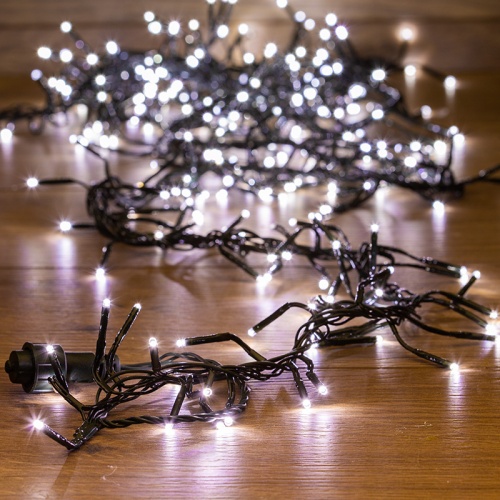 Гирлянда Кластер LED 3 м, темно-зеленый ПВХ IP20, 288 диодов, цвет белый | код 303-625 | NEON-NIGHT