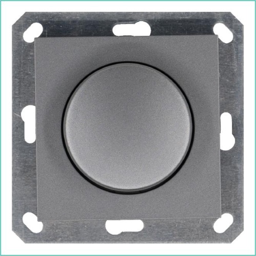 Диммер LED с накладкой 30-400W, 1gang 2way, цвет алюминий | код G4012S | Jasmart