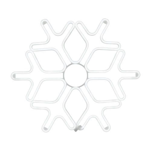 Фигура Снежинка из гибкого неона, 60х60 см, цвет свечения белый NEON-NIGHT | код 501-325 | NEON-NIGHT