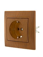 MIRA Розетка с заземлением ольха | код 701-0701-122 | Lezard