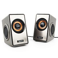 Акустич. система 2.0 Gembird SPK-400, пассивные излучатели, серебристый, 6 Вт, регулятор громкости, USB-питание | код SPK-400 | Gembird