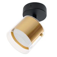 Светильник настенно-потолочный под лампу GX53 зол. черн. FERON 48797