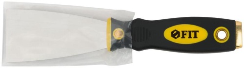 Шпатель для удаления ржавчины Профи, толщ. лезвия 1 мм, двухкомп.ручка с метал.бойком 2'' (50 мм) | код 6672 | FIT фото 3