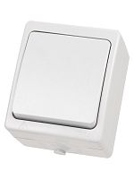 Выключатель 1-кл. открытой установки IP54 10А белый Вуокса TDM | код SQ1803-1001 | TDM