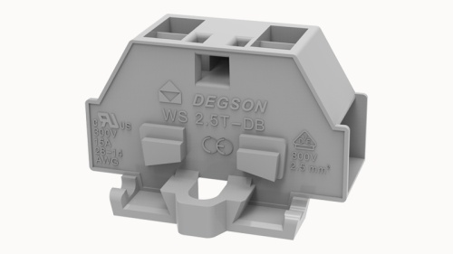 WS2.5T-DB-01P-11-100Z(H), Клемма пружинная WS, 2.5T мм.кв., непосредственный монтаж без маркировки, шт | код 11030000199 | DEGSON