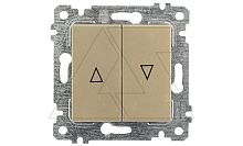 Rita - Выключатель для управления рольставнями, пруж. зажимы, золото доре | код 2200-406-0185 | Mutlusan