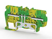 336 540, Клеммник пруж. быстрозажимной (Push in), 4-хвыводной, 2,5 мм.кв., (земля), PYK2,5CT | код 0.0.0.3.36540 | KLEMSAN