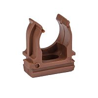 Крепеж-клипса d25 мм (10 шт) темное дерево-Plast | код derj-z-25d | EKF